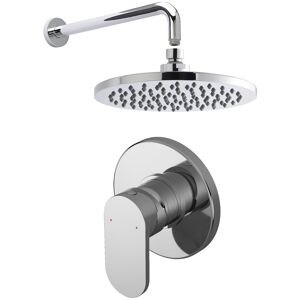 Balterley Current Shower Bundle Concealed Round Manual Valve Arm Head Kit in Silver Silver Balterley Current Shower Bundle Concealed Round Manual Valve Arm Head Kit in Silver Silver