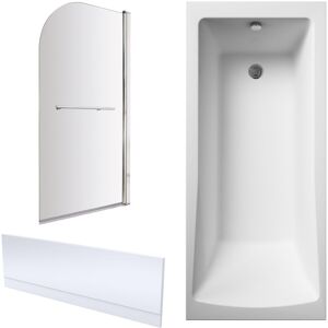 Balterley Square 1700x750 Single Ended Bath - Panel & Corner Screen &Towel Rail in White White Balterley Square 1700x750 Single Ended Bath - Panel & Corner Screen &Towel Rail in White White