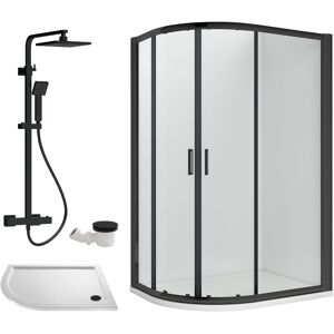 Balterley Offset Left Quadrant Tray Square Shower Waste White Black 1200x 800mm White Balterley Offset Left Quadrant Tray Square Shower Waste White Black 1200x 800mm White