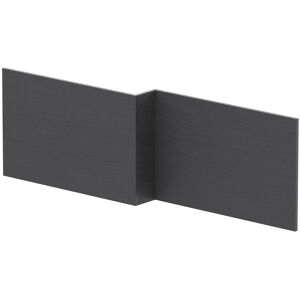 Balterley L Shape Square Front Bath Panel Woodgrain Graphite Grey 1700mm Grey Balterley L Shape Square Front Bath Panel Woodgrain Graphite Grey 1700mm Grey