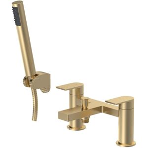 Balterley Contemporary Bath Shower Mixer Tap with Shower Kit Brushed Brass in Metallics Metallics Balterley Contemporary Bath Shower Mixer Tap with Shower Kit Brushed Brass in Metallics Metallics