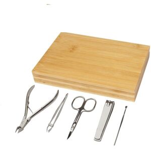 Bullet Ladia Bamboo Manicure Set - Stainless Steel, Eco-Friendly Bullet Ladia Bamboo Manicure Set - Stainless Steel, Eco-Friendly