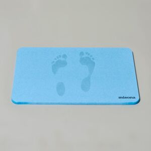 Misona Diatomite Stone Bath Mat in Blue Blue Misona Diatomite Stone Bath Mat in Blue Blue