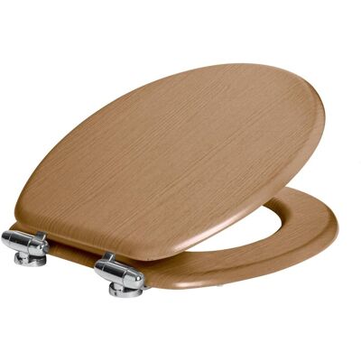 Harbour Housewares Dark Oak Soft Close Toilet Seat - Toilet Seat Harbour Housewares Dark Oak Soft Close Toilet Seat - Toilet Seat