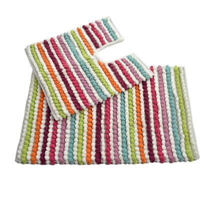 Allure Bath Fashions Chunky Bobble Striped Two Piece Bath Mat Set Multicolor Allure Bath Fashions Chunky Bobble Striped Two Piece Bath Mat Set Multicolor