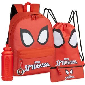 Marvel Spiderman Backpack 5 Piece Set in Red Red One Size Marvel Spiderman Backpack 5 Piece Set in Red Red One Size