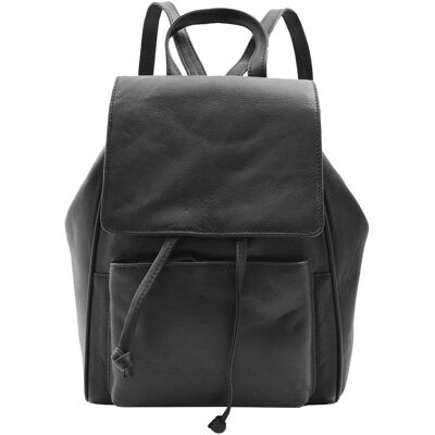 House of Leather Women's Womens Real Leather Backpack Mid Size Travel Organiser Daypack Bag HOL841 Cognac in Black Size: Medium Black Medium House of Leather Women's Womens Real Leather Backpack Mid Size Travel Organiser Daypack Bag HOL841 Cognac in Black Size: Medium Black Medium