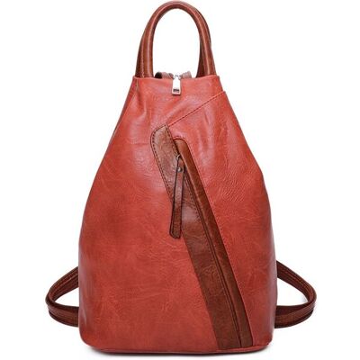 Fontanella Fashion Women's Vira PU Convertible Backpack in Tangerine Tangerine Fontanella Fashion Women's Vira PU Convertible Backpack in Tangerine Tangerine