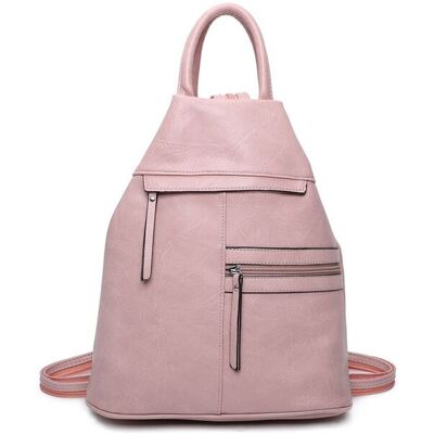 Fontanella Fashion Women's Lira PU Convertible Backpack in Pink Pink Fontanella Fashion Women's Lira PU Convertible Backpack in Pink Pink