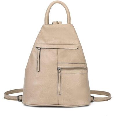 Fontanella Fashion Women's Lira PU Convertible Backpack in Beige Beige Fontanella Fashion Women's Lira PU Convertible Backpack in Beige Beige