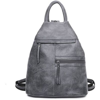 Fontanella Fashion Women's Lira PU Convertible Backpack in Dark Grey Dark Grey Fontanella Fashion Women's Lira PU Convertible Backpack in Dark Grey Dark Grey