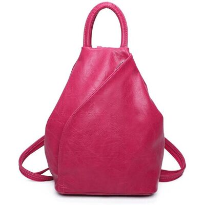 Fontanella Fashion Women's Kira PU Convertible Backpack in Fuchsia Fuchsia Fontanella Fashion Women's Kira PU Convertible Backpack in Fuchsia Fuchsia