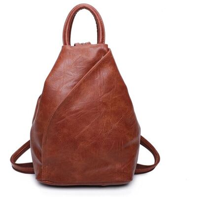 Fontanella Fashion Women's Kira PU Convertible Backpack in Brown Brown Fontanella Fashion Women's Kira PU Convertible Backpack in Brown Brown
