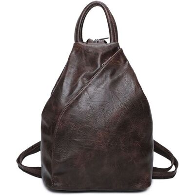 Fontanella Fashion Women's Kira PU Convertible Backpack in Chocolate Chocolate Fontanella Fashion Women's Kira PU Convertible Backpack in Chocolate Chocolate