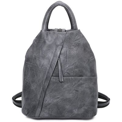 Fontanella Fashion Women's Shira PU Convertible Backpack in Dark Grey Dark Grey Fontanella Fashion Women's Shira PU Convertible Backpack in Dark Grey Dark Grey