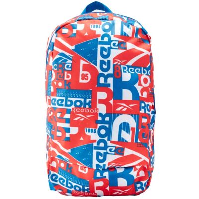 Reebok Childrens/Kids Graphic Print Backpack - Orange/Blue - Size: ONE size Reebok Childrens/Kids Graphic Print Backpack - Orange/Blue - Size: ONE size