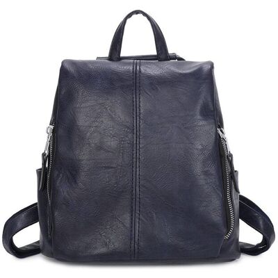 Fontanella Fashion Women's Porter PU Leather Rucksack in Navy Navy Fontanella Fashion Women's Porter PU Leather Rucksack in Navy Navy