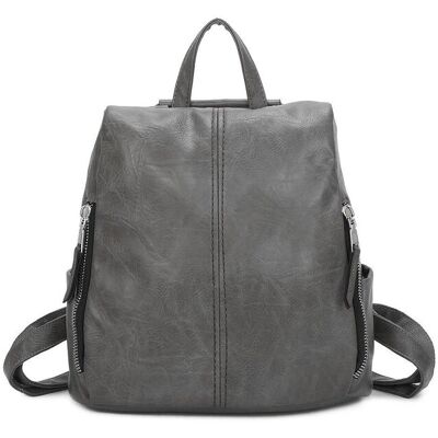 Fontanella Fashion Women's Porter PU Leather Rucksack in Dark Grey Dark Grey Fontanella Fashion Women's Porter PU Leather Rucksack in Dark Grey Dark Grey