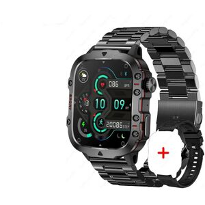 Leaper Style 1 Outdoor Sports Smartwatch with Dual Straps in Black Black One Size Leaper Style 1 Outdoor Sports Smartwatch with Dual Straps in Black Black One Size