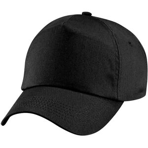 Beechfield Plain Original 5 Panel Baseball Cap in Black Black One Size Beechfield Plain Original 5 Panel Baseball Cap in Black Black One Size