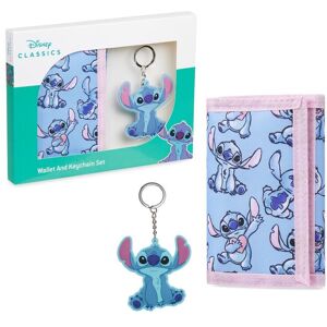 Disney Stitch Wallet & Keyring Set in Blue Blue One Size Disney Stitch Wallet & Keyring Set in Blue Blue One Size