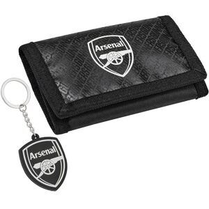 Arsenal FC Men's Wallet & Keyring Set in Black Black One Size Arsenal FC Men's Wallet & Keyring Set in Black Black One Size