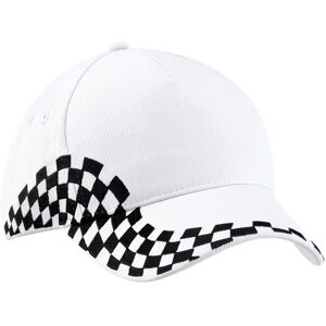 Beechfield Men's Grand Prix Baseball Cap Pack of 2 in White White One Size Beechfield Men's Grand Prix Baseball Cap Pack of 2 in White White One Size