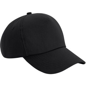 Beechfield Men's Authentic 5 Panel Cap in Black Black One Size Beechfield Men's Authentic 5 Panel Cap in Black Black One Size