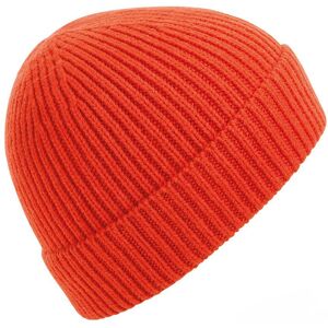 Beechfield Men's Engineered Knit Ribbed Beanie in Red Red One Size Beechfield Men's Engineered Knit Ribbed Beanie in Red Red One Size