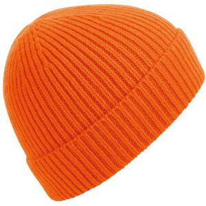 Beechfield Men's Engineered Knit Ribbed Beanie in Orange Orange One Size Beechfield Men's Engineered Knit Ribbed Beanie in Orange Orange One Size