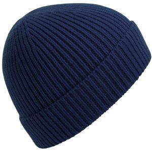 Beechfield Men's Engineered Knit Ribbed Beanie in Navy Navy One Size Beechfield Men's Engineered Knit Ribbed Beanie in Navy Navy One Size