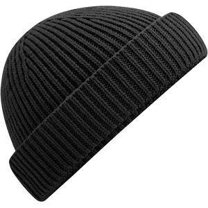 Beechfield Men's Harbour Fisherman Beanie in Black Black One Size Beechfield Men's Harbour Fisherman Beanie in Black Black One Size
