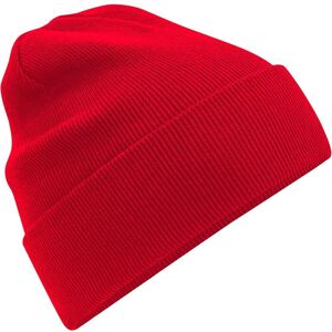 Beechfield Men's Original Cuffed Cotton Beanie in Red Red One Size Beechfield Men's Original Cuffed Cotton Beanie in Red Red One Size