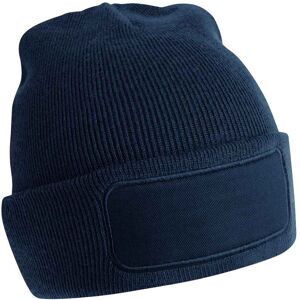 Beechfield Men's Original Woven Patch Beanie in Navy Navy One Size Beechfield Men's Original Woven Patch Beanie in Navy Navy One Size