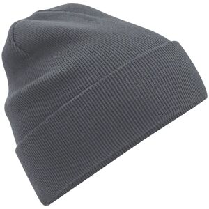Beechfield Men's Original Cotton Cuffed Beanie in Dark Grey Dark Grey One Size Beechfield Men's Original Cotton Cuffed Beanie in Dark Grey Dark Grey One Size