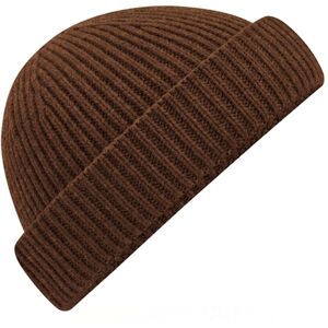 Beechfield Men's Harbour Beanie in Dark Brown Dark Brown One Size Beechfield Men's Harbour Beanie in Dark Brown Dark Brown One Size