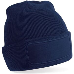 Beechfield Men's Original Patch Beanie in Navy Navy One Size Beechfield Men's Original Patch Beanie in Navy Navy One Size