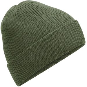 Beechfield Men's Ribbed Polylana Beanie in Dark Olive Dark Olive One Size Beechfield Men's Ribbed Polylana Beanie in Dark Olive Dark Olive One Size