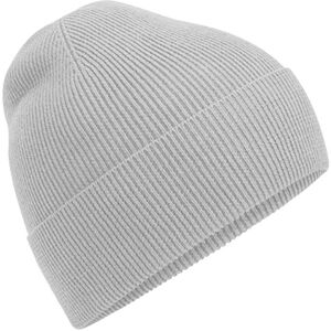 Beechfield Men's Knitted Cotton Beanie in Light Grey Light Grey One Size Beechfield Men's Knitted Cotton Beanie in Light Grey Light Grey One Size