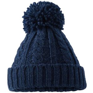 Beechfield Men's Melange Cable Knit Beanie in Navy Navy One Size Beechfield Men's Melange Cable Knit Beanie in Navy Navy One Size