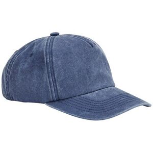 Beechfield Men's Vintage Washed 5 Panel Relaxed Fit Baseball Cap in Mid Blue Mid Blue One Size Beechfield Men's Vintage Washed 5 Panel Relaxed Fit Baseball Cap in Mid Blue Mid Blue One Size