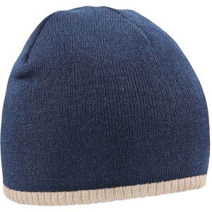 Beechfield Men's Two Tone Pull-On Beanie in Navy Navy One Size Beechfield Men's Two Tone Pull-On Beanie in Navy Navy One Size