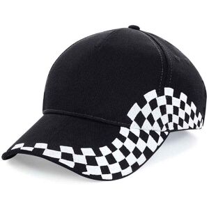 Beechfield Men's Grand Prix Baseball Cap in Black Black One Size Beechfield Men's Grand Prix Baseball Cap in Black Black One Size