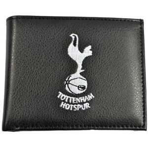 Tottenham Hotspur FC Men's Embroidered Bi-Fold Wallet in Black Black One Size Tottenham Hotspur FC Men's Embroidered Bi-Fold Wallet in Black Black One Size