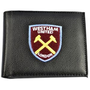 West Ham United FC Men's Embroidered Bi-Fold Wallet in Black Black One Size West Ham United FC Men's Embroidered Bi-Fold Wallet in Black Black One Size