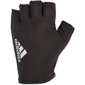 adidas Mens Half Finger Essential Gym Gloves in White Size: XL White XL adidas Mens Half Finger Essential Gym Gloves in White Size: XL White XL