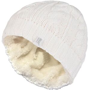 Heat Holders Women's Cable Knit 3.4 Tog Fleece Lined Thermal Winter Hat in Cream Cream One Size Heat Holders Women's Cable Knit 3.4 Tog Fleece Lined Thermal Winter Hat in Cream Cream One Size