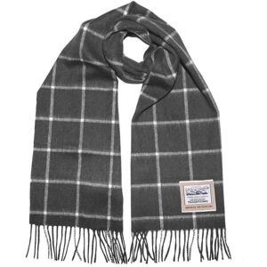 Heritage Traditions 100% Pure Wool Check Scarf in Charcoal Charcoal One Size Heritage Traditions 100% Pure Wool Check Scarf in Charcoal Charcoal One Size