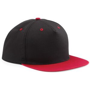 Beechfield Men's 5 Panel Contrast Snapback Cap in Black Black One Size Beechfield Men's 5 Panel Contrast Snapback Cap in Black Black One Size
