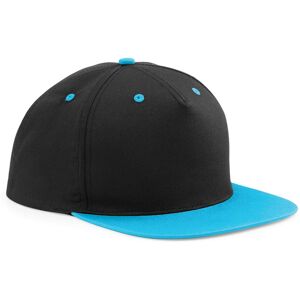 Beechfield Men's 5 Panel Contrast Snapback Cap in Black Black One Size Beechfield Men's 5 Panel Contrast Snapback Cap in Black Black One Size